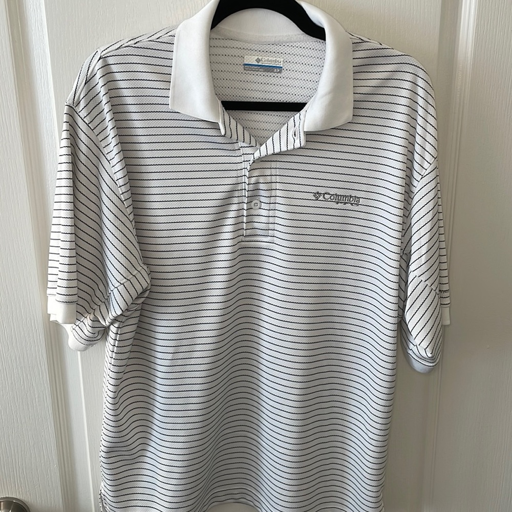 White Columbia PFG polo